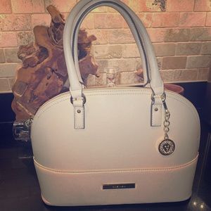 Anne Klein Cream dome satchel purse
